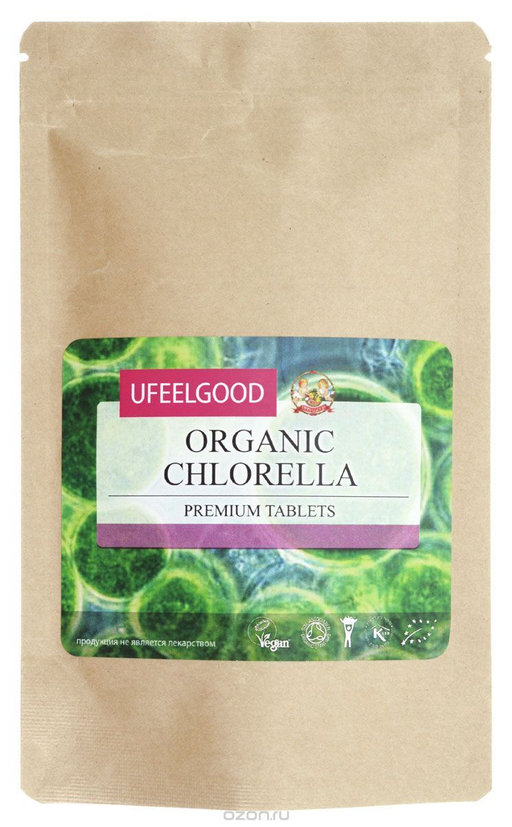 UFEELGOOD Organic Chlorella Premium Tablets    , 100 